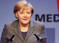 Bundeskanzlerin Angela Merkel bei der Eroeffnung der Medica 2010.